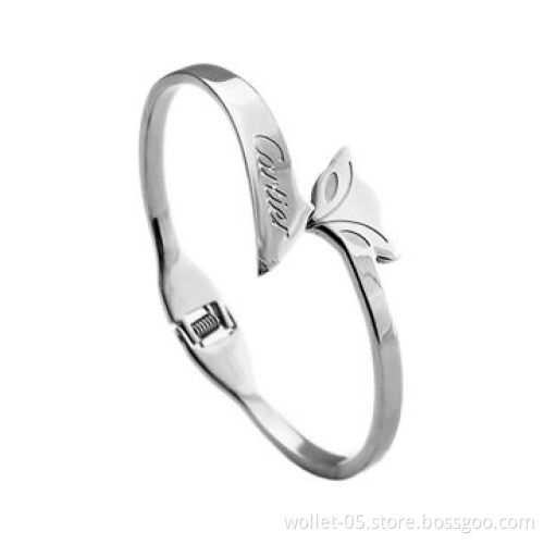 Fox 316L Stainless Steel Bangle With High Polished, ODM and OEM Designs Accepted